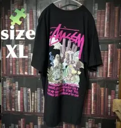 ステューシー　チェス　石像　サボテン　フラワー　ＸＬ　ブラック