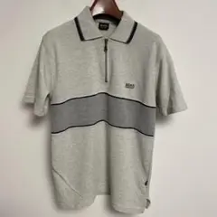 HUGO BOSS ヒューゴボス ジッパー ポロシャツ グレー M相当