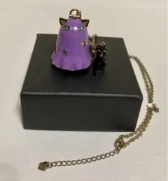 ANNA SUI ネックレス おばけ猫 黒猫チャーム付 ハロウィン限定 レア