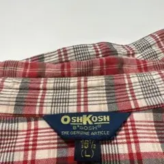 OshKosh b'Gosh チェック柄ネルシャツ Lサイズ　半袖
