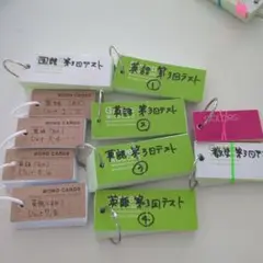 【早いもの勝ち】現品限り【中学単語帳】手書き　英単語、国語、数学