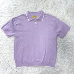 Golf wang ニットセーター ポロシャツ パープル 襟付き