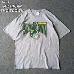 古着 00s GILDAN ギルダン Tシャツ グレー ミシガン 半袖