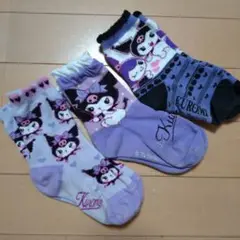 くろみキャラクターキッズ靴下3足セット