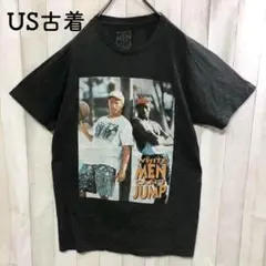 US古着Tシャツ黒　映画　ムービーT ハードプレイ　人物　バスケ