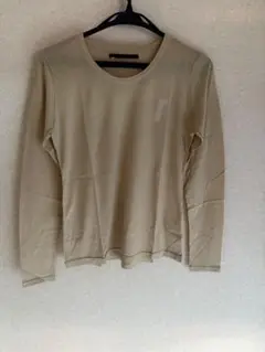 新品未使用品　ベージュ 長袖 Tシャツ ラウンドネック　レノマ