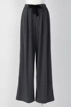 タグ付・ENFOLDのシフォン裏毛カットリラックスゴムワイドパンツ