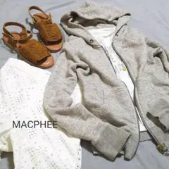 MACPHEE マカフィー ダブルジップスウェットパーカー 杢グレー 1