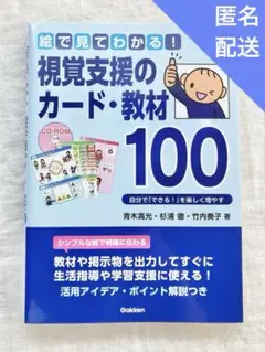 【匿名配送】絵で見てわかる！視覚支援のカード・教材100 CD-ROM付き