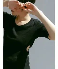 ETRE TOKYO サイドホールリブTee 新品 半袖 カットソー Tシャツ
