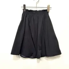 日本製 膝上フレアスカート ウエストゴム 美品 大人かわいい シンプル⭐︎227