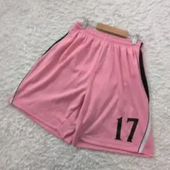 ハーフパンツ　XLサイズ ピンク　ワンポイント　腰紐