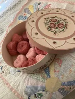 特大　フラワーオーバルボックス トールペイント