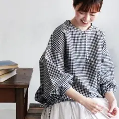 5L☆ソウルベリー　ふわっと、結ぶギンガムのプルオーバー　新品未使用品