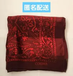 CORDIER コルディア 大判スカーフ シルク100% オレンジ