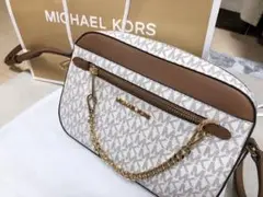 【訳あり】マイケルコースショルダーバッグ ブラウン