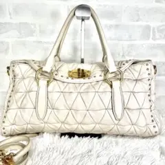 miumiu トートバッグ マテラッセ 2wayショルダー ゴールド金具