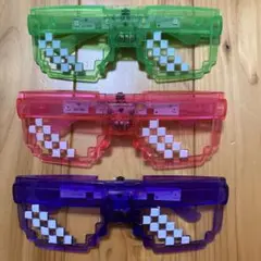 ピカピカ光るメガネ　おもちゃサングラス