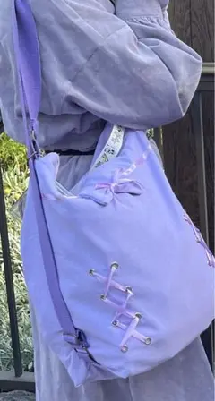 薄紫色 キャラクター トートバッグ