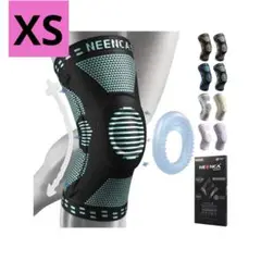 XSサイズ 膝サポーター 膝安定左右兼用 サイドバネ 1枚 (グリーン)