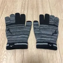 ミズノ ニット手袋 ジュニアJr用 タッチパネル ダークグレー 限定品