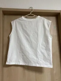 ホワイト ノースリーブ Tシャツ Mサイズ