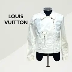 高級 LOUIS VUITTON ルイヴィトン コットン混 ライダースジャケット