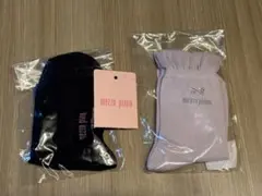 mezzo piano キッズ靴下 18-20cm 黒 紫