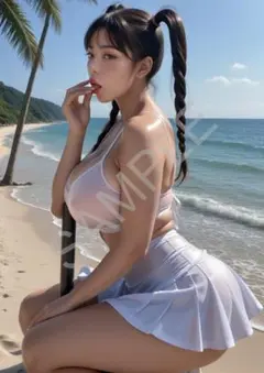 アートポスター A4 AI 美女 グラビア B0892
