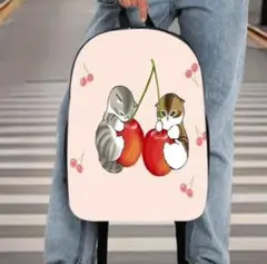 ねことさくらんぼのリュック
