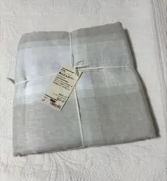 新品★無印　麻平織　リネン　掛け布団カバー　セミダブル ダブル　生成