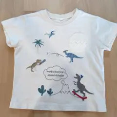 恐竜刺繍Tシャツ 100cm