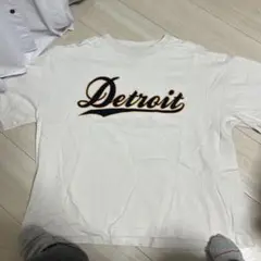 Detroit 刺繍 ホワイト Tシャツ