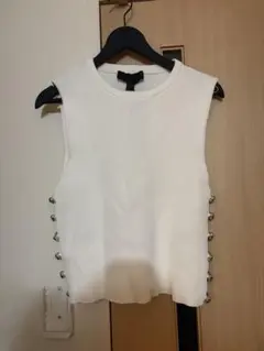 ZARA ホワイト ノースリーブ Lサイズ