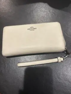 【値下げ】COACH ホワイトレザー 長財布 白