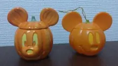 パンプキンミッキーキャンディポット2個