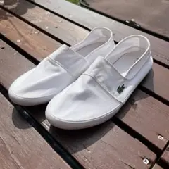 LACOSTE ホワイト スリッポン
