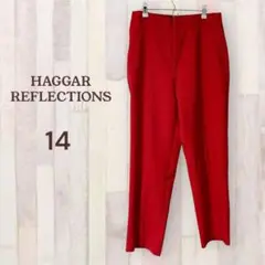 HAGGAR REFLECTIONS スラックスパンツ 赤 14サイズ