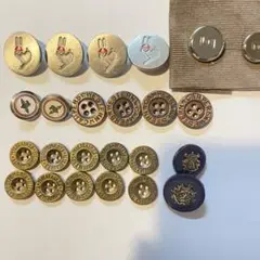 金属製ボタンセット さまざまなデザイン
