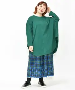 大きいサイズ新品 グリーンしっかりGOOD ビックT アズノウアズオオラカ