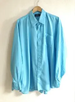 【ビッグサイズ】古着 VITTORINO 長袖 無地 ポリエステルシャツ XL