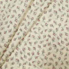 宮崎順子✿パープルの小さな薔薇柄✿綿プリント(2Fp348)★訳あり★現品ラスト