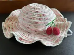 ピンク 麦わら　帽子 48cm