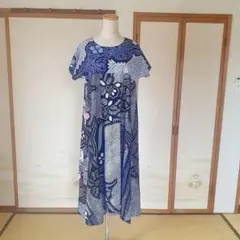着物リメイク(浴衣リメイク)有松鳴海絞りの浴衣でパッチワークのAラインワンピース