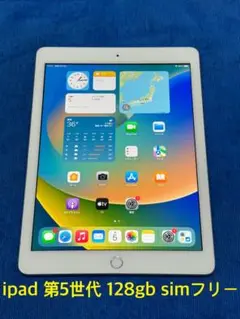 iPad 第5世代 simフリー 128GB シルバー③
