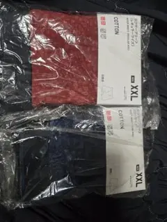 ユニクロ　コットン ボクサーパンツ XXL 赤 青 2枚セット