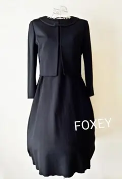 ☆フォクシーニューヨークコレクションワンピース&ジャケットセットアップスーツ40