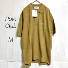 未使用品☆Polo Club 半袖ポロシャツ　ブラウン　M　ロゴ刺繍　タグ付き