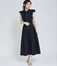 31 sons de mode シャツ　ワンピース　ブラック