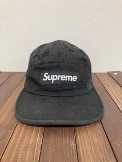 Supreme Frayed Logos Denim Camp Cap